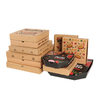 Boîte à pizza en carton ondulé avec logo personnalisé, de dessin animé écologique avec impression