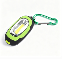 Mini lampe torche LED COB en plastique avec aimant puissant, lampe électronique porte-clés style moderne pour randonnée, escalade, crochet de sac à dos