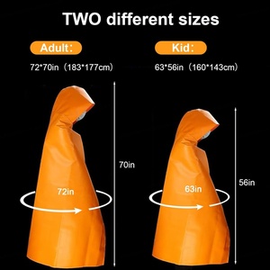 Manta Ignífuga de Poliéster 100%, Capa de Escape Extra Grande Naranja, 1.2m X 1.2m, para Protección de la Cabeza - Product Image 5