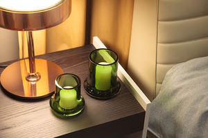 Hand-Blown Bamboo-Shaped <strong>Glass</strong> Tea Light <strong>Holder</strong> Eco-Friendly Green Decorative <strong>Candle</strong> Stand for Table Centerpiece - Product Image 4