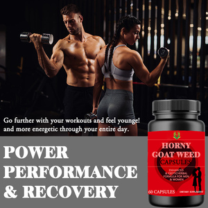OEM ODM horny Goat weed capsules กับ Maca root Powder ส่งเสริมพลังงานความแข็งแกร่งสำหรับผู้ชาย L-arginine HCl capsules