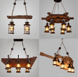 Lustre rétro en <span class=keywords><strong>bois</strong></span> massif suspendu Loft Bar Vintage Industriel Vieux Bateau <span class=keywords><strong>Suspension</strong></span> en <span class=keywords><strong>bois</strong></span> Décor intérieur Éclairage <span class=keywords><strong>Luminaire</strong></span> - Product Image 2