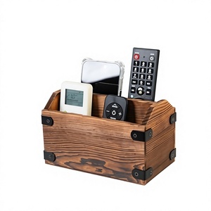 Solid Wood 5-Layer Modern Remote <b>Control</b> <b>Holder</b> Organizer for Sofa Side Table - Product Image 4
