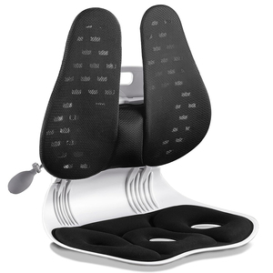 Cuscino Ergonomico Ortopedico per Sedia da Ufficio, Supporto Lombare Morbido e Traspirante, Elastico, Regolabile in Altezza, Pieghevole - Product Image 1