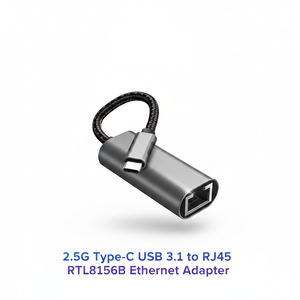 Carte LAN <span class=keywords><strong>USB</strong></span> <span class=keywords><strong>C</strong></span> 3.1 RJ45 2,5 Gbps Realtek RTL8156B Plug & Play pour ordinateur portable - Product Image 1