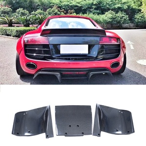 3PCS Diffuseur de lèvre arrière en fibre de carbone véritable pour <span class=keywords><strong>Audi</strong></span> <span class=keywords><strong>R8</strong></span> <span class=keywords><strong>V8</strong></span> V10 <span class=keywords><strong>2008</strong></span> - 2015 LB Performance Style - Product Image 2