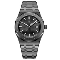 Montre de luxe pour homme, étanche 30M, verre luminescent, acier inoxydable, style business, quartz, 42MM, boucle à ardillon