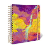 Vente en gros bon marché personnalisé A5 agenda reliure couverture en lin journal debout pour cadeau de carnet de notes de mort spirituelle numérique TDAH