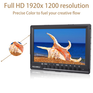 จอภาพกล้อง FEELWORLD FW760 ขนาด 7 นิ้ว IPS, ความละเอียด 1920x1200, ความสว่าง 450nits, รองรับ 4K HDMI, บางเฉียบ 17 มม. สำหรับชุดกล้อง DSLR, บริการ OEM/ODM - Product Image 4