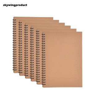 Skywing para Alibaba Vendedor superior Paquete de 6 Cuadernos encuadernados en espiral de 120 páginas Papel rayado de cubierta suave de 8,3x5,5 pulgadas para el hogar o la escuela - Product Image 1