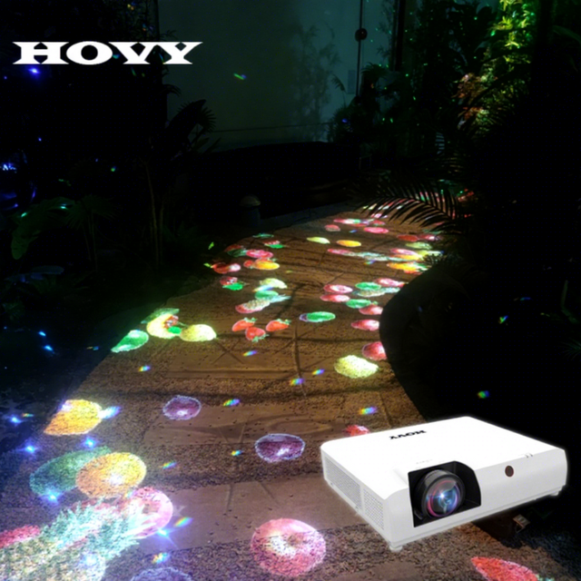 HOVY Interactive 3D Holographic Projector LCD Display with & Remote Control Portable for Banquet Halls