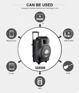 15 इंच बड़ी शक्ति गर्म बिक्री सुपर बास कराओके माइक्रोफोन के साथ उच्च गुणवत्ता बीटी गिटार के लिए जोर वक्ता आउटडोर मंच - Product Image 4