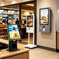 Kiosque de paiement de bureau 15,6 pouces, machine POS, écran tactile 21,5 pouces, kiosques en libre-service, SDK activé, kiosque de restaurant sur pied 32 pouces