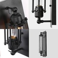 Applique murale industrielle vintage en fil métallique, style steampunk, lampe Edison, luminaires muraux