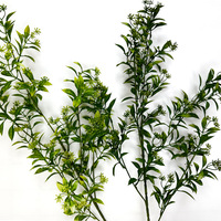 Plantes vertes artificielles pour mariage, rotin en plastique, style naturel, décorations de mariage sur le thème de la forêt, matériaux floraux pour hôtels
