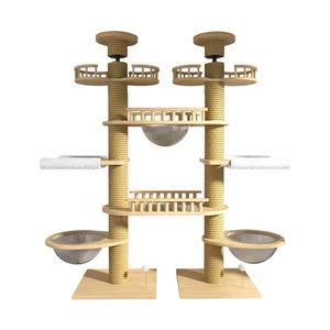 Torre de escalada para gatos de madera maciza de Sisal Natural de alta calidad de fácil instalación, suministros para mascotas, torre de árbol para gatos - Product Image 3