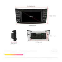 Radio Mobil Android 7 inci untuk Mercedes-Benz E-Class W211, Android Auto Wireless CarPlay, WiFi Terintegrasi, 1024x600, Garansi 1 Tahun