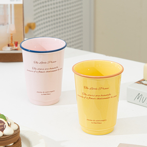 แก้วน้ำวินเทจทรงสูง ขนาด 360 มล. 12 ออนซ์ แก้วกาแฟ แก้วน้ำผลไม้ แก้วเซรามิกน่ารัก - Product Image 4