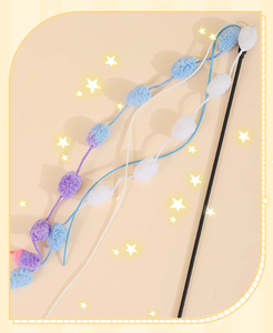 ของเล่นสัตว์เลี้ยงสุดหรูแถบผ้ากำมะหยี่สีสันสดใสแบบโต้ตอบได้พร้อมกระดิ่งกรอบ - Product Image 2