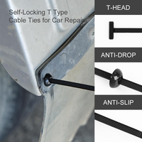 Attaches-câbles en nylon autobloquants robustes avec système de fixation à broche et bouton, outil pour la réparation automobile quotidienne