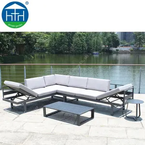 Mobilier d'extérieur en aluminium <span class=keywords><strong>canapé</strong></span> salon sectionnel <span class=keywords><strong>lit</strong></span> de soleil jardin coussin imperméable durable <span class=keywords><strong>canapé</strong></span> d'angle de jardin - Product Image 2