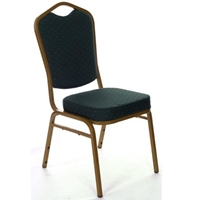 Chaises de salle à manger modernes empilables en tissu rembourré, couleurs personnalisées, cadre doré, design minimaliste, pieds coniques, pour hôtel et extérieur