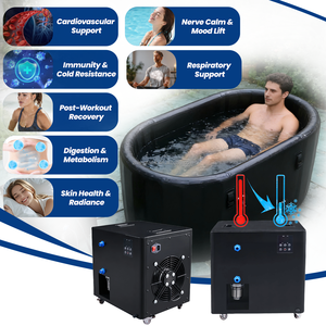 Bain de glace automatique ZT pour usage domestique avec compresseur, machine de refroidissement portable pour la cryothérapie et le système de récupération - Product Image 5