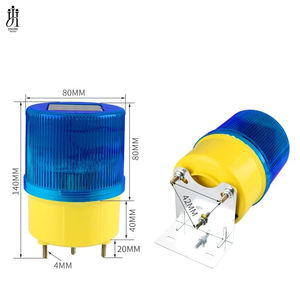 Système de feux de circulation en promotion, feux de circulation routière, feux de signalisation clignotants, lumière rouge de circulation, panneau solaire, batterie (100 mA), 3-4 LED - Product Image 1