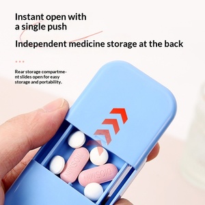 Neue ABS-Medikamentenschneidebox Tabletten-Spender 2 Schichten Multifunktionaler 3-in-1 Medikamentenschneider mit Aufbewahrungsbox - Product Image 5