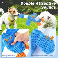 Jouets pour chiens en peluche indestructibles, mignons, en forme de canard, couineurs et crépitants, pour mâcheurs agressifs, pour chiots de taille moyenne en pleine dentition