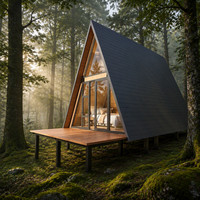 Maison mobile en forme de A, conteneur habitable avec cuisine, salle de bain, supermarché pour cabane triangulaire, design moderne, location Airbnb pour vacances