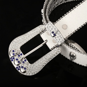 Petit quantité minimale de commande Diamant <span class=keywords><strong>Homme</strong></span> Strass <span class=keywords><strong>Ceinture</strong></span> Tendance Européenne Et Américaine Sib <span class=keywords><strong>Simon</strong></span> Strass Femme Western Ceintures En Cuir - Product Image 6