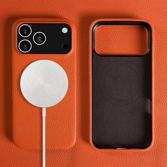 Luxury Magnetic Genuine Leather Case for iphone 17 Pro Max 16 15 14 13 12 11 for Full Covered Phone Back Cover