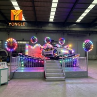 Manège portable de type voiture volante monté sur remorque pour enfants, pour l'agrédition mobile en extérieur et les fêtes foraines, vente en gros