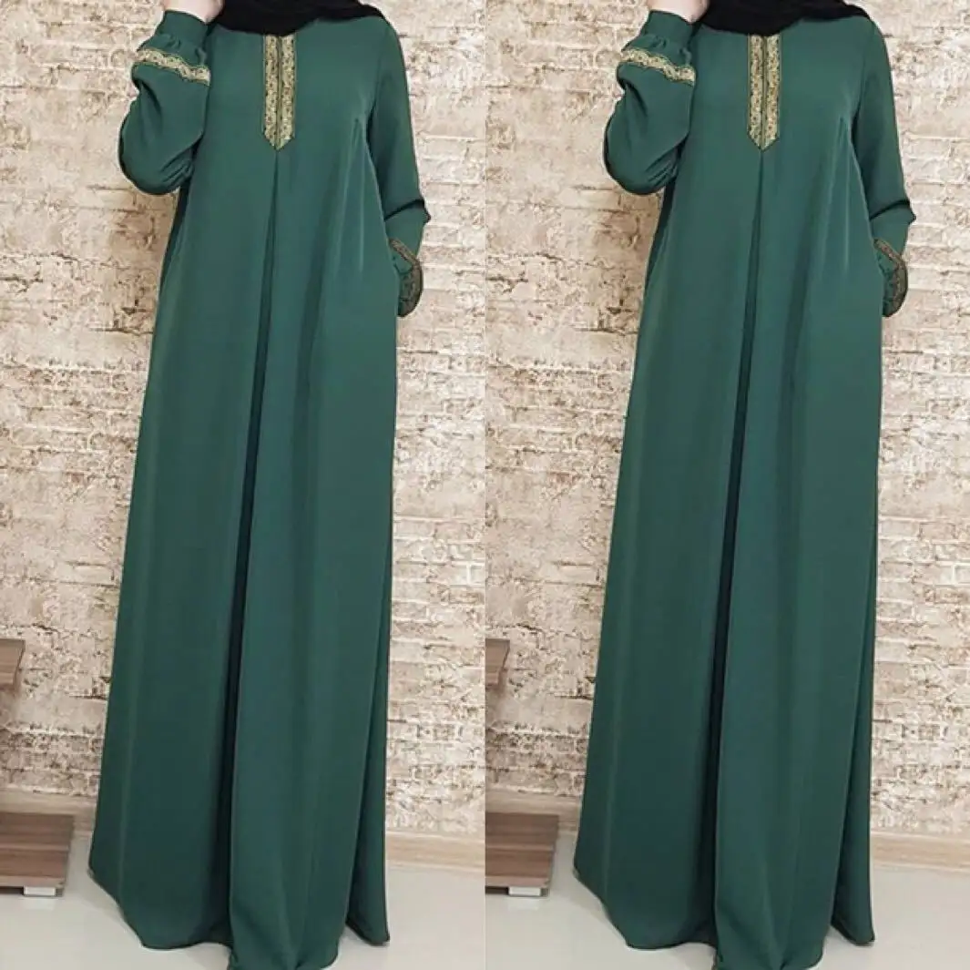女性のための新しいイスラム教徒のドレスアバヤバジュイスラム教徒ワニータモロッコローブオリエンタルムスルマンアバヤローブドバイ