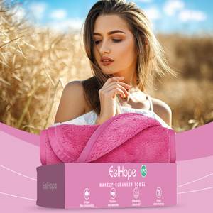 Eelhope Fiber Makeup Remover <strong>Face</strong> And Eye Makeup Gentle <strong>Cleansing</strong> Makeup Remover Cleaning <strong>Towel</strong>