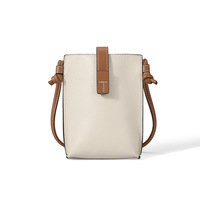 Haute qualité mode en cuir véritable petite bandoulière épaule poche portefeuille pochette téléphone portable sac étui avec sangle de cou