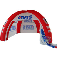 Tienda de araña inflable negra de tela Ripstop para exteriores para publicidad de productos inflables y tienda Gazebo