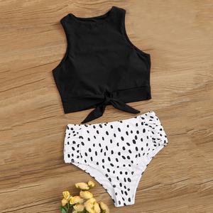 Bikini personnalisé pour femmes grandes tailles avec bas de maillot en V et micro-soutien-gorge imprimé par transfert thermique, séchage rapide, commandes en gros - Product Image 4