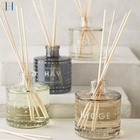 C & H Recharge de parfums personnalisés Récipient en verre Diffuseur de roseaux de fleurs senteurs durables