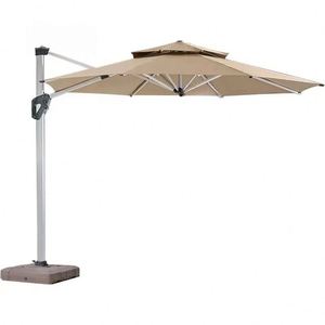 OEM ODM High Quality Aluminium LED Outdoor Cafe Parasols Solar Light Garden Shading <b>Umbrella</b> - Product Image 3