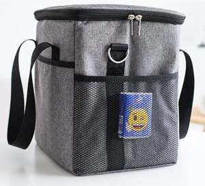 Sac isotherme pour déjeuner en tissu Oxford doux, sac de pique-nique thermique isolé avec bandoulière réglable - Product Image 6