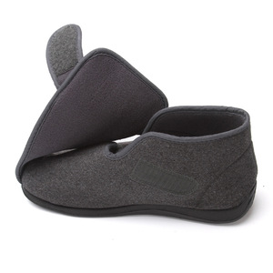 Chaussures d'hiver chaudes pour hommes diabétiques, haute qualité, antidérapantes, bout rond souple, ajustables, larges, avec semelle intérieure à mémoire de forme - Product Image 4