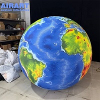 Ballon gonflable personnalisé en forme de Terre pour la décoration de fêtes, ballon gonflable planète Terre pour la publicité