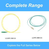 Pigtail SC/APC de 0.9mm | Fibre de queue de fibre optique monomode à 1 noyau pour centre de données | Connecteurs à fibres optiques et câbles de raccordement