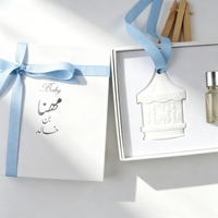 Diffuseur d'huiles essentielles en céramique parfumée écologique, fait main, en porcelaine, avec logo imprimé, pour armoire, voiture, désodorisant d'air