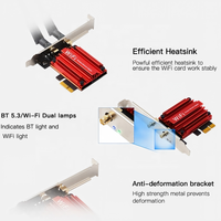 Adaptor WiFi Triple Band AX210NGW 5374Mbps Adaptor Wifi 6E untuk PC PCIE Dengan BT 5.3 6GHz Adaptor Wifi6E Desktop