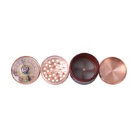 Produit transfrontalier très demandé : Grinder à cigarettes en métal, design Boussole Roulette russe TEM, style luxe léger et minimaliste