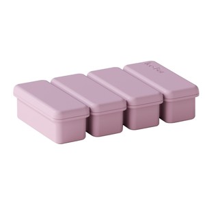 Bac à glaçons empilable en silicone sans BPA avec couvercle hermétique, moule à glace réutilisable de qualité alimentaire pour boissons - Product Image 3