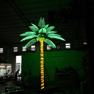 Coconut Palm Tree LED <strong>Lighted</strong> <strong>Outdoor</strong> Christmas Event Decorations Waterproof <strong>String</strong> Style Warm White Red Green Emitting Colors - Product Image 5